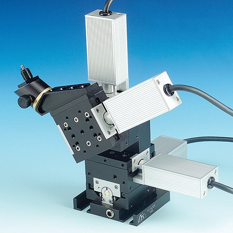 Motorized manipulator, 4-axis, base mount with dovetail clamp