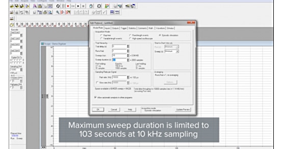 Enhanced Protocol Editor in pCLAMP 11